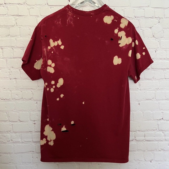 Chip Dale On The Naughty List Christmas Unisex Bleached Distressed T-Shirt - L - Picture 4 of 6